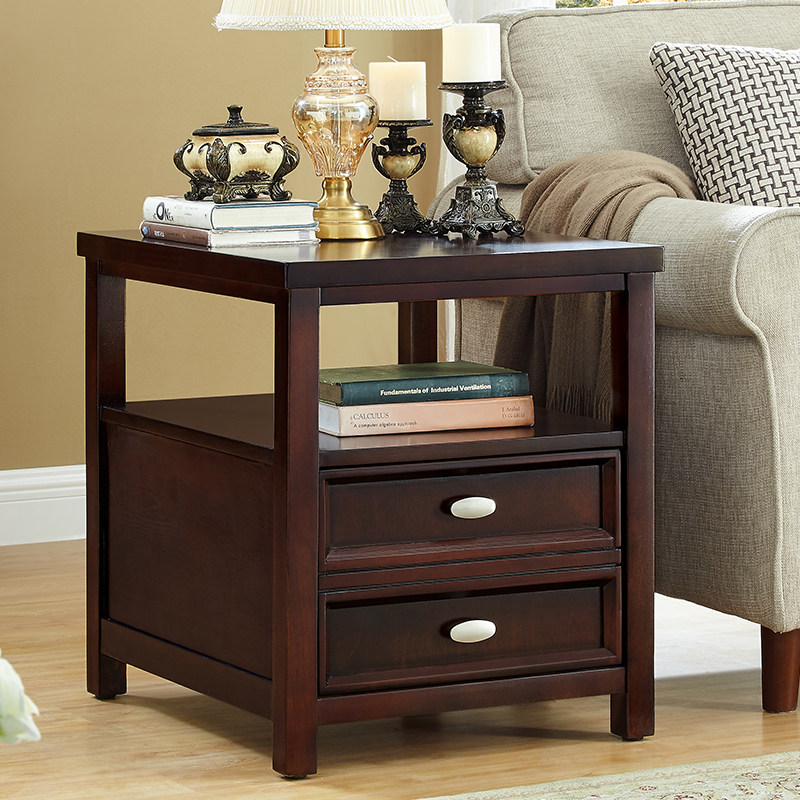 American sofa side cabinet bedside table living room side table small coffee table simple shelf corner several small table side table