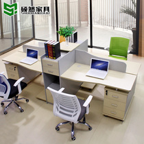  Guangzhou office furniture staff desk 4-person simple screen deck combination 2-person staff desk Computer desk