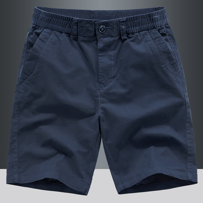 New Summer Casual Shorts for Men, Loose, Stretchy, Thin, Breathable, Elastic Waist, Simple, Large Size, Pure Cotton, Five-Point Pants, Trendy