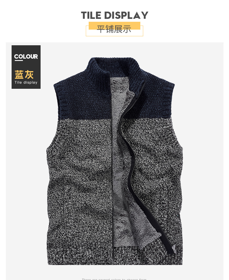 Áo vest nam mới 2018 phối màu phù hợp với áo len đan trẻ trung phiên bản Hàn Quốc cộng với áo len nhung ấm áp không tay áo len dày áo vest khoác nam