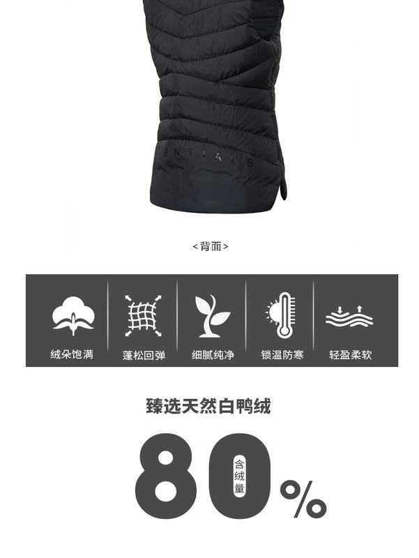 Li Ning xuống vest Bà 2018 mùa đông mới đào tạo áo ấm cổ áo cổ áo thể thao mùa thu AMRN018