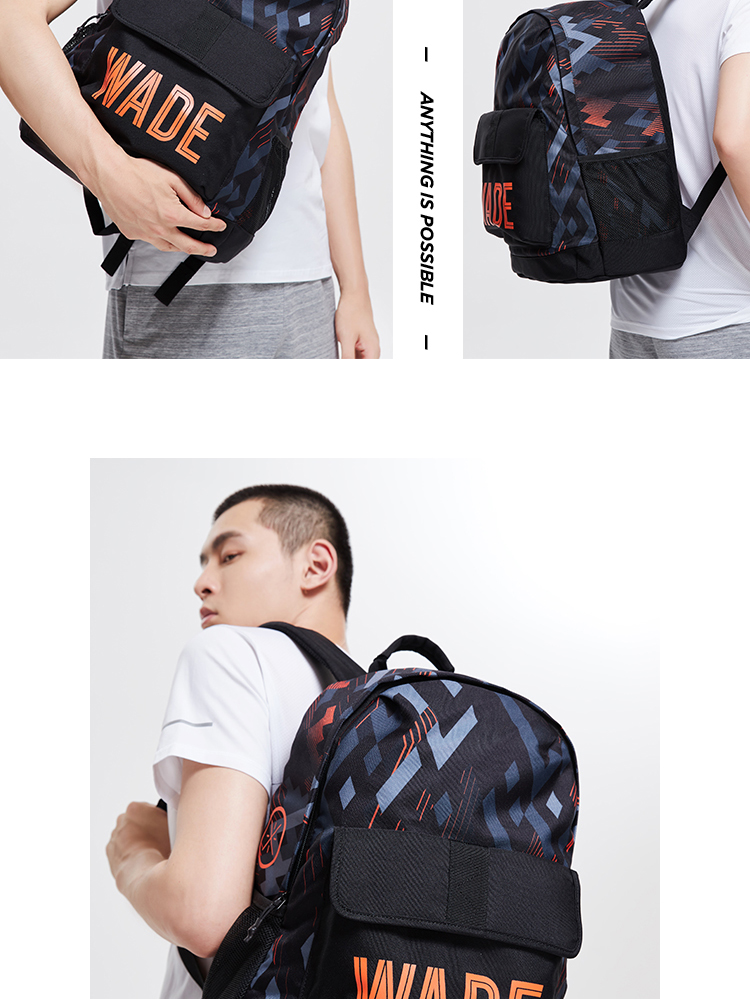Túi đeo vai nam Li Ning 2019 mới Wade series ba lô túi sinh viên thể thao giải trí ABSP059 - Ba lô balo nữ đẹp
