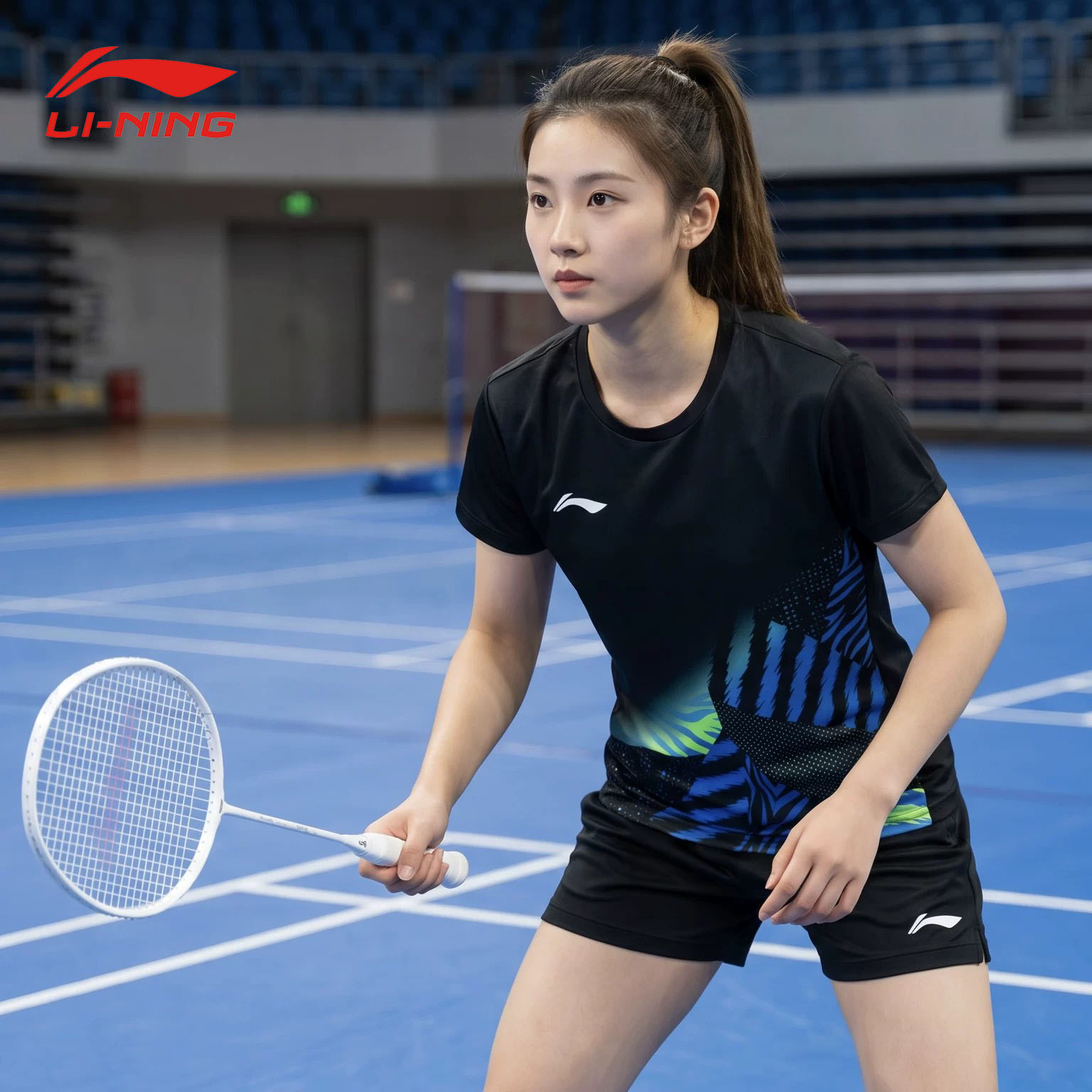 ชุดแบดมินตันรุ่นใหม่จาก Li Ning ชุดกีฬาสำหรับการแข่งขัน สำหรับผู้ชายและผู้หญิง เสื้อยืดและกางเกงขาสั้น แห้งเร็ว ดูดซับเหงื่อ ใช้สำหรับวิ่งและออกกำลังกาย