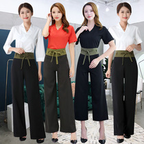 Beautician work clothes female 2021 new spring summer spa health club technician clothing foot bath temperament work clothes