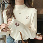 官旗！都市丽人双面绒打底衫加绒保暖T恤