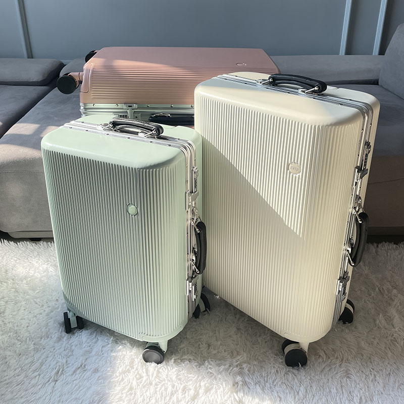 High-value durable aluminum frame trolley suitcase female mute universal wheel small boarding case 20 inch suitcase male