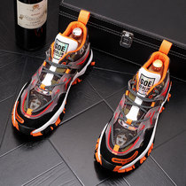 Gangfeng father shoes mens ins trend Joker Korean version of net red super fire summer breathable increase Sports running mens shoes