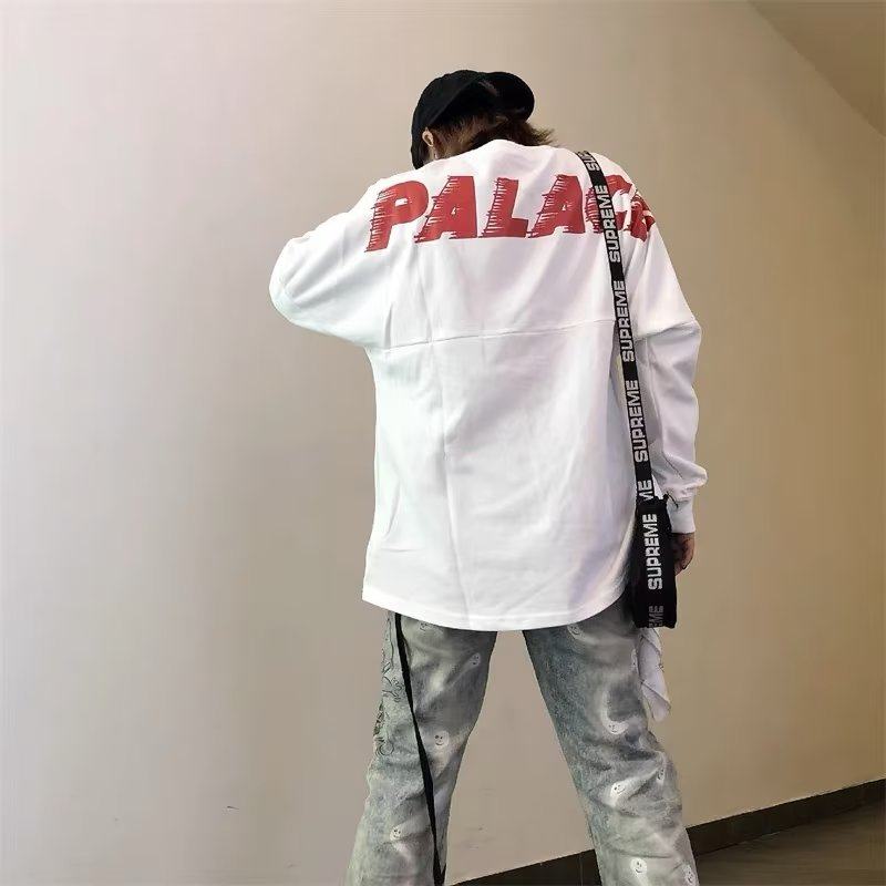 Heavy pound pure cotton long sleeve T-shirt Male autumn Winter Alphabet Printed Loose thickened Weater oversize couple hit bottom-Taobao