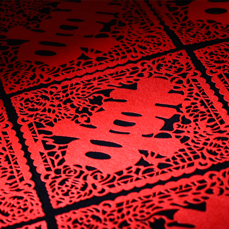 Ancient Yifang flocking single Heinebridal Wedding House Decoration Arrangement Wedding Supplies Big All Unwoven Fabrics Stickler's family daughter out of the cabinet