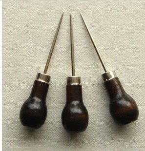 High-quality exquisite round wood awl wooden handle awl thousand pieces through positioning drill manual DIY tools