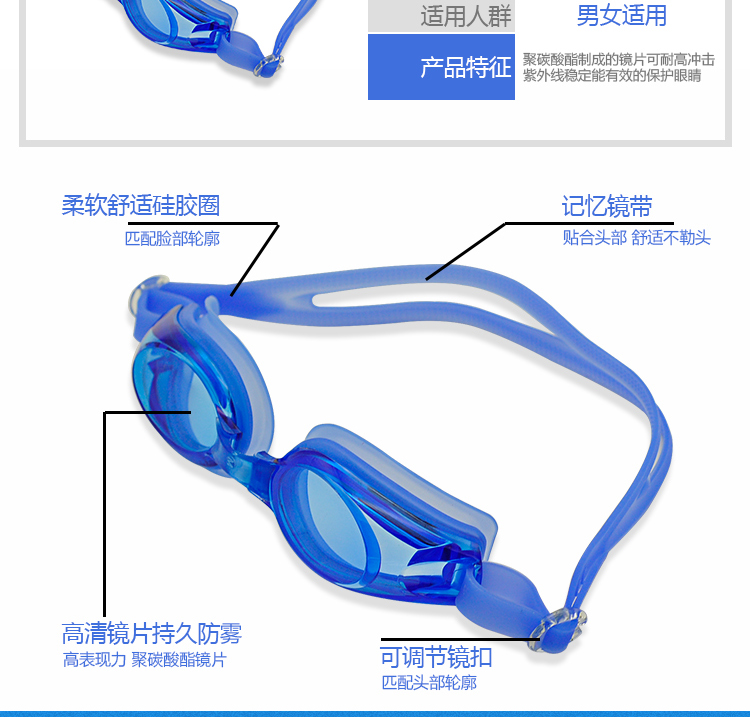 Kính bơi Haolang thể thao chống nước chống sương mù HD kính bơi thương hiệu kính bơi thiết bị bơi nam và nữ - Goggles kính bơi view