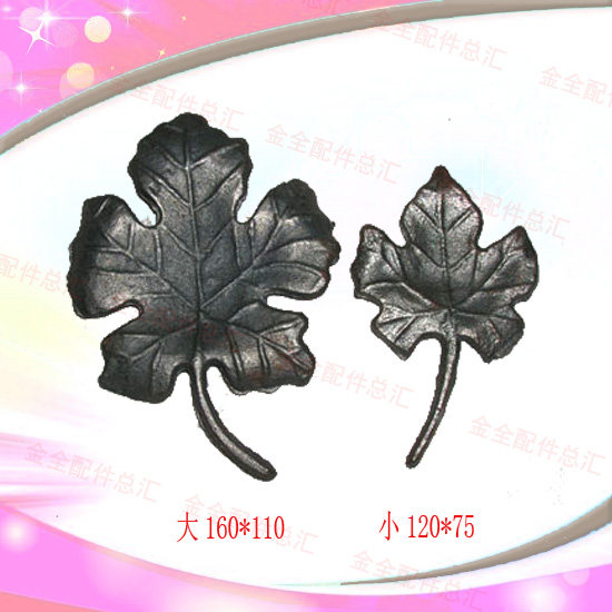Nodular cast iron grape leaf accessories for sale Casting mosaic parts wrought iron materials spot hot sale