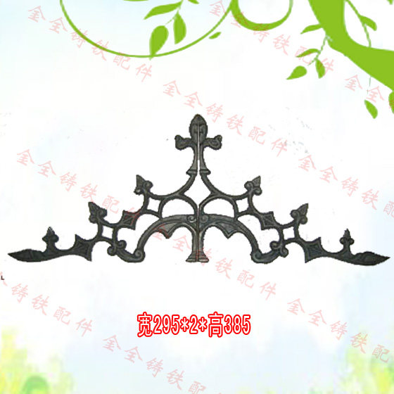 Iron Art Door Head Flower Door Balustrade Raw Iron Raw Iron Semi-finished Decoration Floral Spot Hot Pin