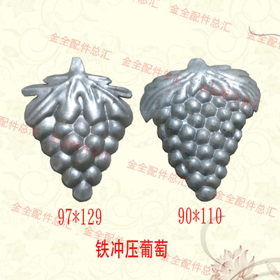 Decorative stamping grape flower iron craft accessories door, railing and window parts and materials manufacturers are selling from stock