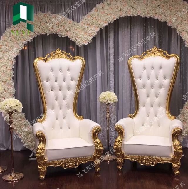 European-Style Neoclassical Decorative Sofa Chair, Hotel Clubhouse Lobby Decorative Princess Chair, High-Back Photography Chair, Single Furniture