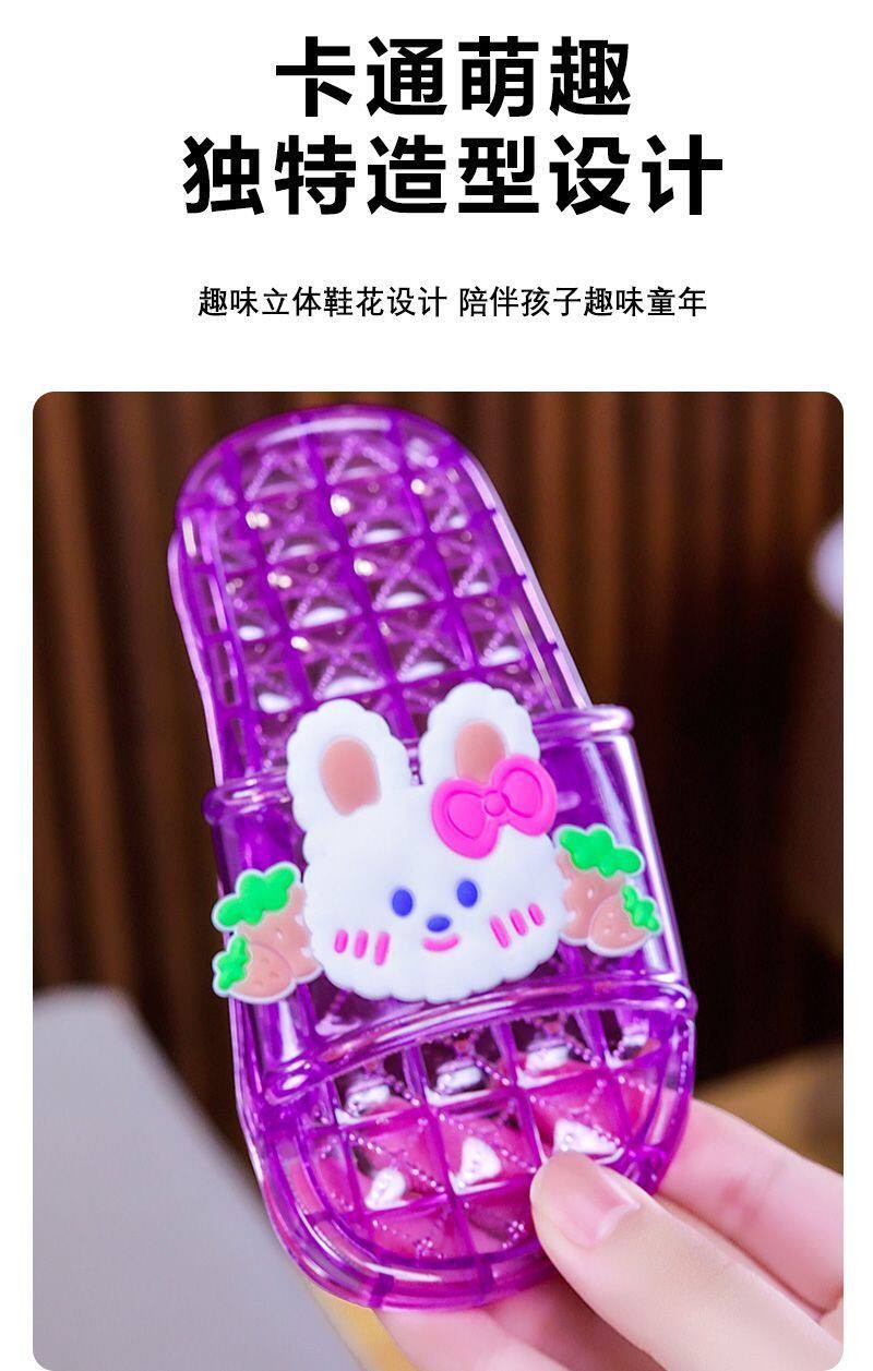 亲子儿童水晶女童凉拖鞋不臭脚防滑可爱软底室内外穿透明沙滩拖鞋 — 5