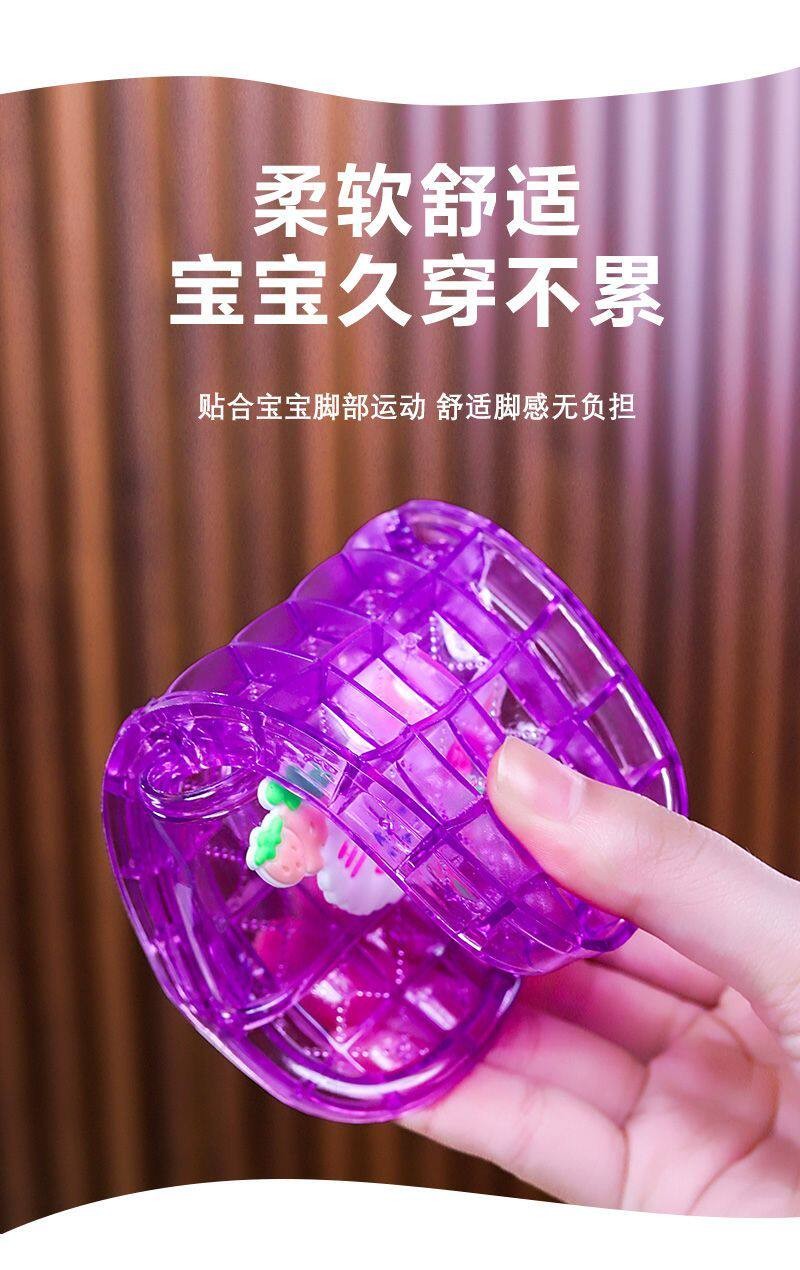 亲子儿童水晶女童凉拖鞋不臭脚防滑可爱软底室内外穿透明沙滩拖鞋 — 6