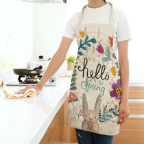 Cartoon stain-resistant rabbit apron cute simple creative home work adult bib stain-resistant sleeveless overalls