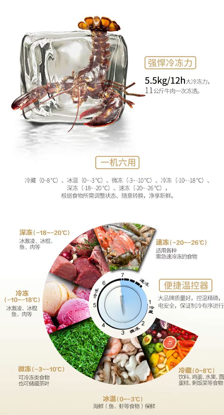 Tủ đông nhỏ Tủ đông Tủ lạnh Tủ lạnh hộ gia đình Tiết kiệm năng lượng Tủ đông mạnh mẽ Haier / Haier BC / BD-102HT - Tủ đông tủ đông 300 lít