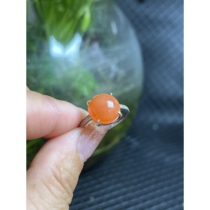 Ruihuang Cui Natural Jade Yunnan Huanglong Jade Fine Jewelry Full Red Ring 925 Silver Inlaid Buckle