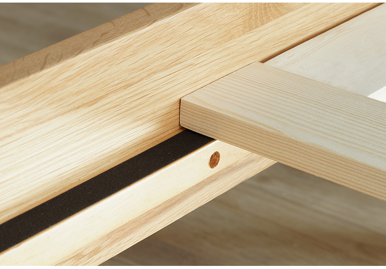 giường gỗ nordic tờ dân phòng ngủ nội thất bằng gỗ kiểu Nhật 1,8 m giường đôi hiện đại nhỏ gọn sồi trắng - Giường giường ngủ cho bé gái