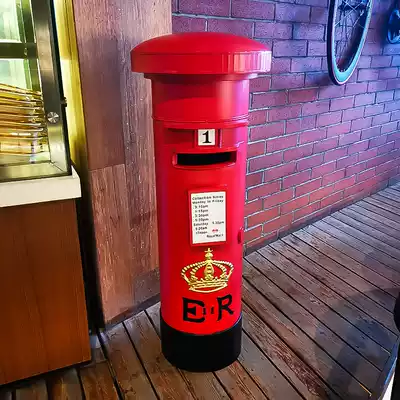 Mail box ornaments retro custom props red model British Post window clubhouse creative decorations