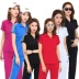 Mùa hè thể thao phù hợp với nam giới giản dị quần áo thể thao tay ngắn nữ thể dục nhịp điệu vuông quần áo đào tạo đồng phục trung học - Thể thao sau