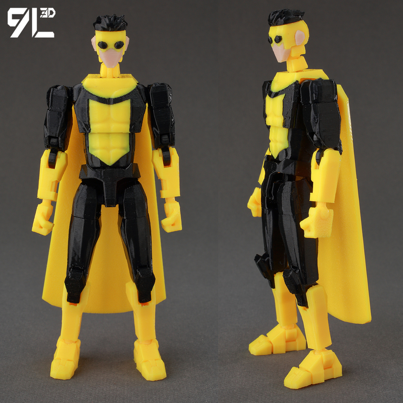 Invincible War Extreme Evil Mark 9L 3D Printed Articulated Action Figure Invincible Young Hero Lucky 13 Doll Gift