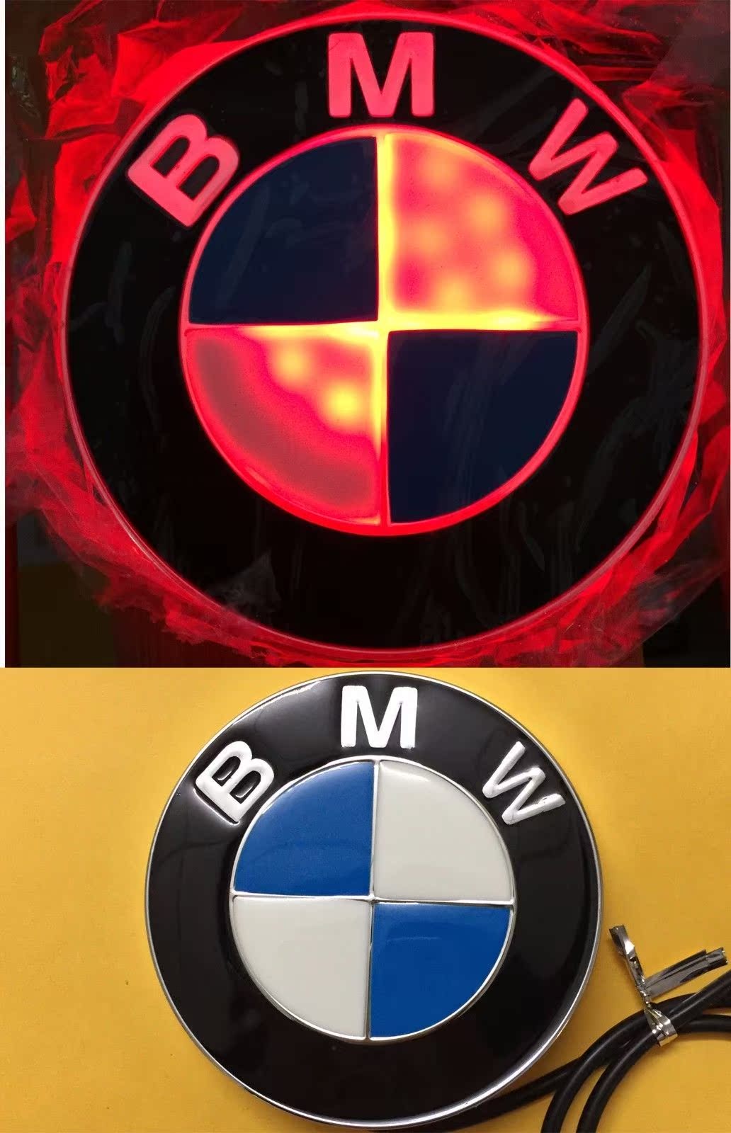 4D LED Car Logo Auto Badge Emblems White light for BMW 1 3 4 5 6 7 X3 X5 X6