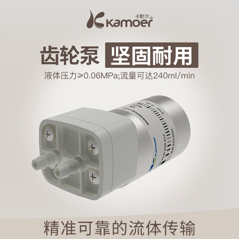 卡默尔微型齿轮泵12V直流小型高压电动水泵 工程塑料制