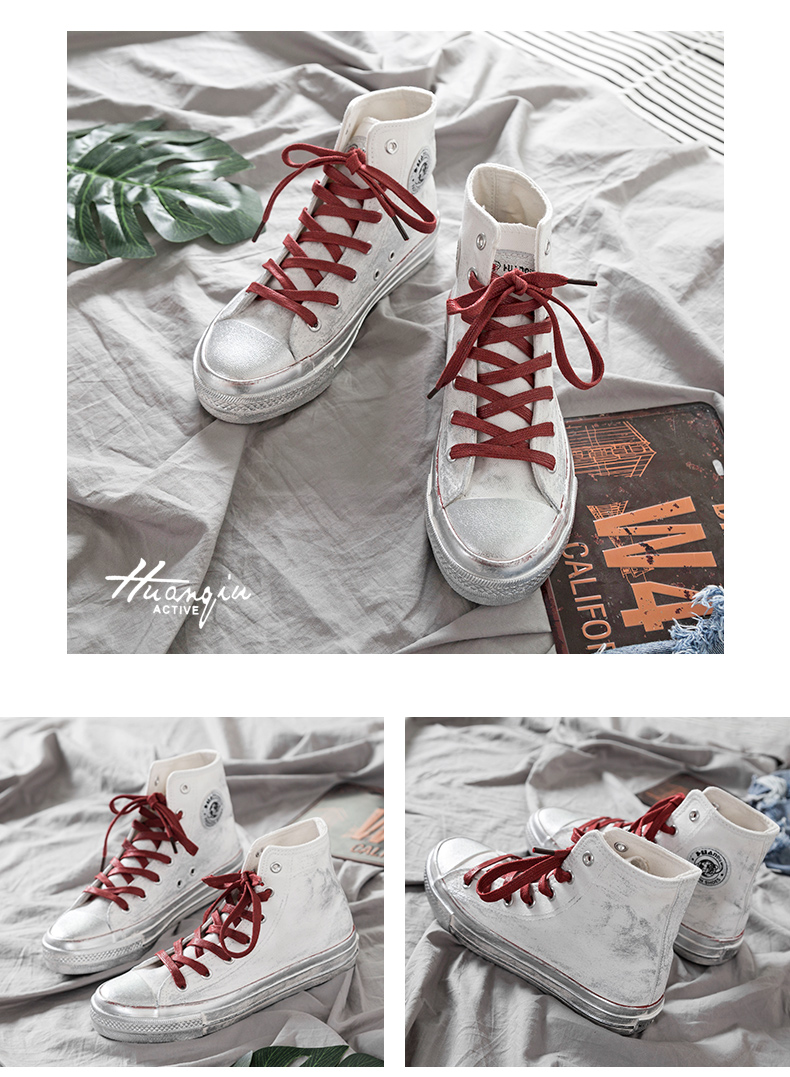 Mùa đông 2018 mới cộng với giày vải nhung cao nữ thủy triều Harajuku ulzzang Phiên bản Hàn Quốc của đôi giày sinh viên hoang dã giày ecco nữ