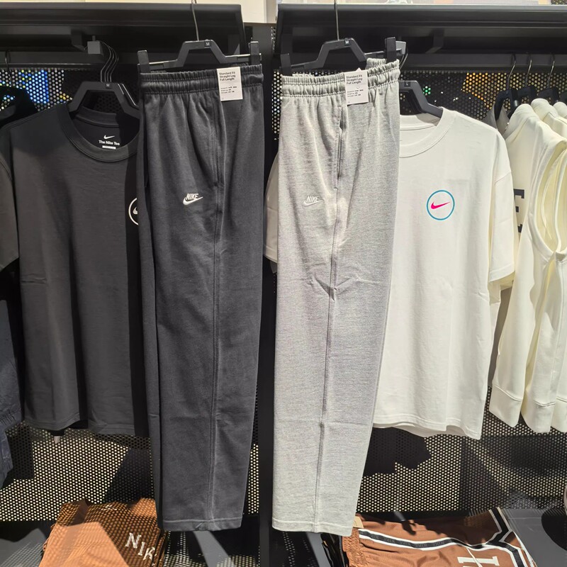 Spring and Summer Outlet Brand Genuine Nike Men's Pure Cotton Knit Sports Pants Casual Straight Loose Long Pants