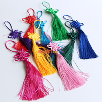 Kindergarten creative diy material Color woven Chinese knot Trumpet tassel decoration Red festive pendant