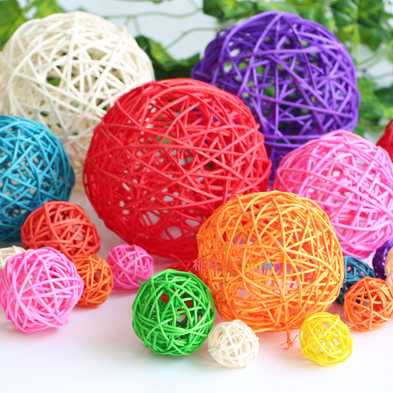 Color Rattan Ball Flower Ball Kindergarten Stars Moon Love