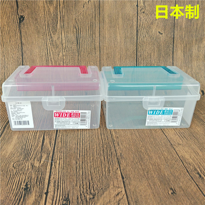 Japan DAISO Large Creation Ornaments Box Skin Care Products Cosmetics Storage Box Eyebrow Brush Brow Mask CD Hand Bag Cover