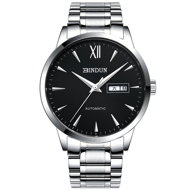 Brand Automatic Men's Watch Mechanical Watch Waterproof Men's Fashion Dual Calendar Steel Band Fashion 2020 Watch