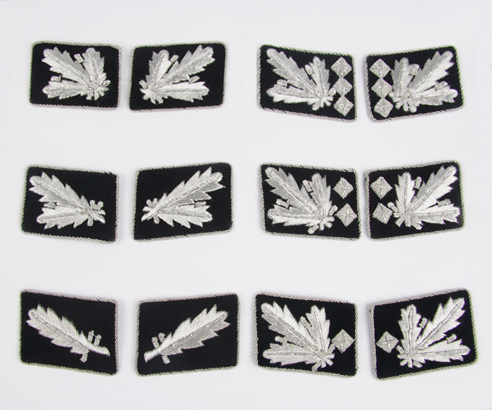 German collar badge Imported German wire collar badge German leaf collar badge German general collar badge