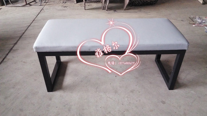 Customized soft bag bench steel wood stool changing shoes dressing room stool shopping mall leisure soft bag bar stool bathroom stool