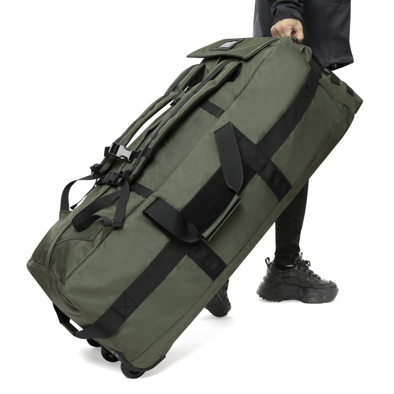 Large Capacity Travel Bag, Black Portable Moving Bag, Military Version Deployment Bag, Luggage Checked Bag, Equipment Bag, Front Load Bag, Car-Mounted