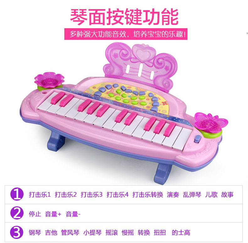 Bàn phím trẻ em đồ chơi trẻ sơ sinh 3-6 tuổi 1 giáo dục sớm âm nhạc câu đố khai sáng món quà bé gái đồ chơi piano đồ chơi