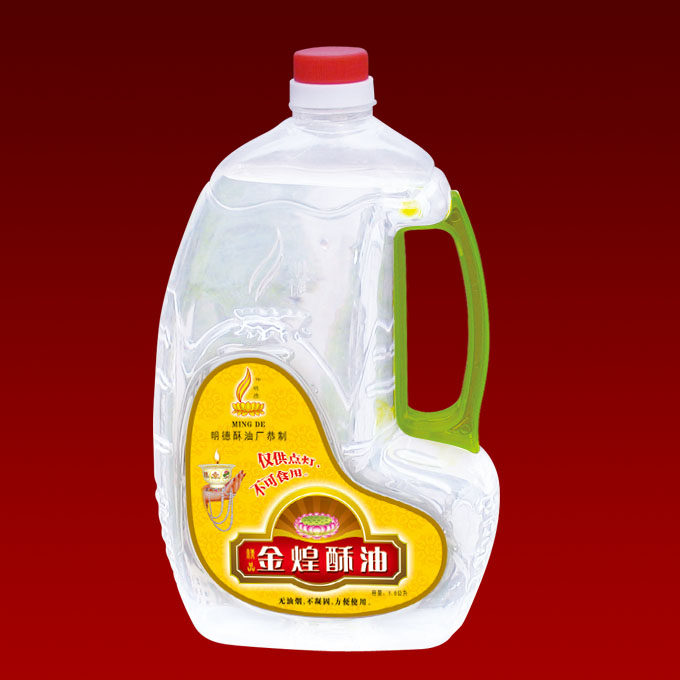 Buddhist supplies Mingde environmental protection lamp oil Jinhuang ghee 18 liters smokeless non-toxic MD0823 Buddha lamp oil