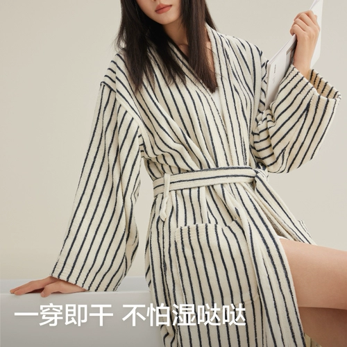 Хлопковый быстросохнущий банный халат, тонкое хлопковое банное полотенце, хорошо впитывает воду