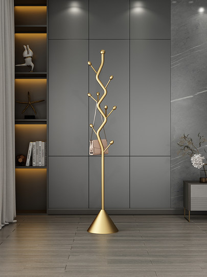 Italian-Style Light Luxury Coat Rack, Floor-Standing Bedroom Bedside Clothes Organizer, Simple Home Storage Clothes Rack