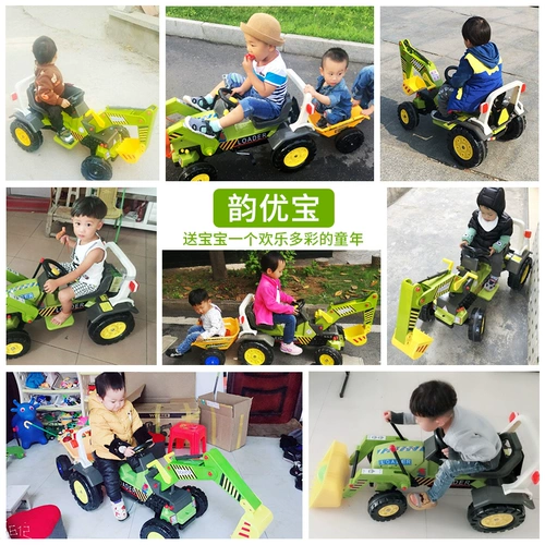 韵优宝 Большой экскаватор, игрушка с сидением, электрическая игрушечная машина для мальчиков
