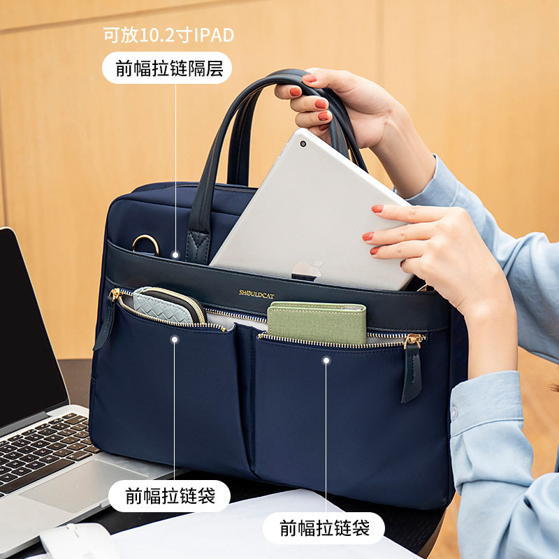 2021 New Male And Female Style Business a4 File Hand Briefcase Fashion Commuter Computer Work Bag Advanced Sensation