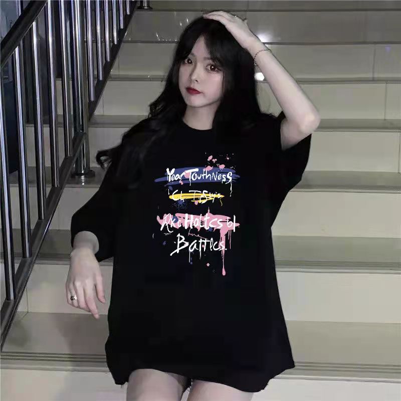 Summer 2026 New Short-Sleeved T-Shirt for Women, Hong Kong Style Chic Women's Clothing, Korean Version Loose Half-Sleeve Top ins