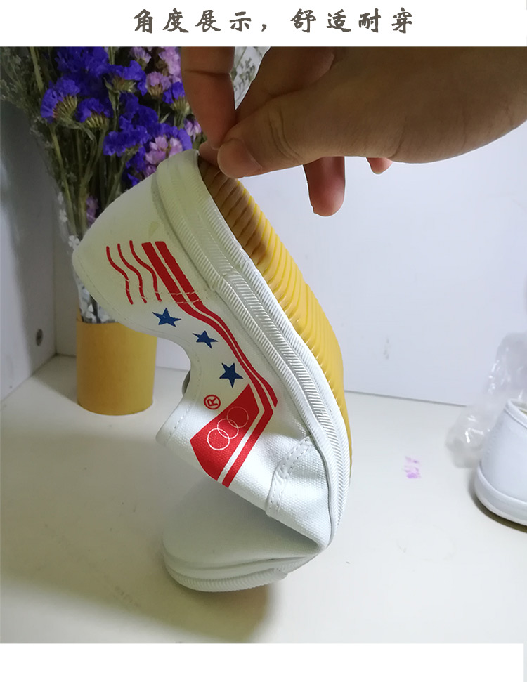 Giày vải retro màu trắng trẻ trung ngôi sao giày vải bé trai và bé gái giày converse nữ cổ thấp
