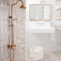 Wen Jie Nordic European shower shower set shower bathroom rain Titanium rose gold Jade series