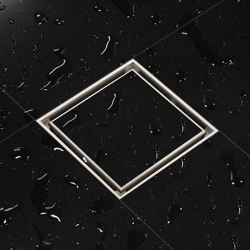Wenjie Full Copper Thickened Stainless Steel Invisible Floor Drain Makeup Room Seal Deodorant Floor Drain Washing Machine Shower Bathroom Floor Drain