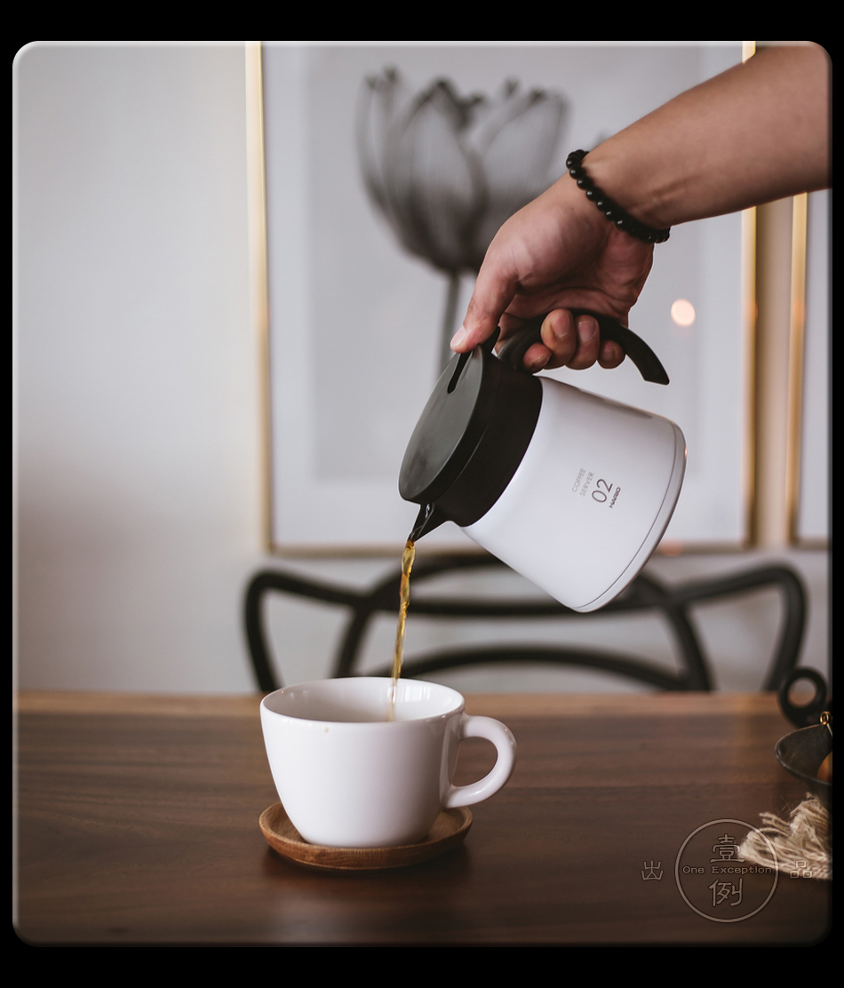 Nhật Bản HARIO V60 series cà phê chân không cách nhiệt nồi cà phê nóng và lạnh tay chia sẻ nồi đôi bằng thép không gỉ - Cà phê phin pha cafe đẹp